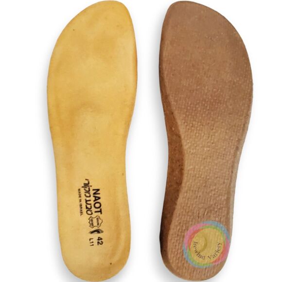Naot Original Leather Footbeds Insoles Size 42 Israel Comfort Replacement NEW - Picture 1 of 5